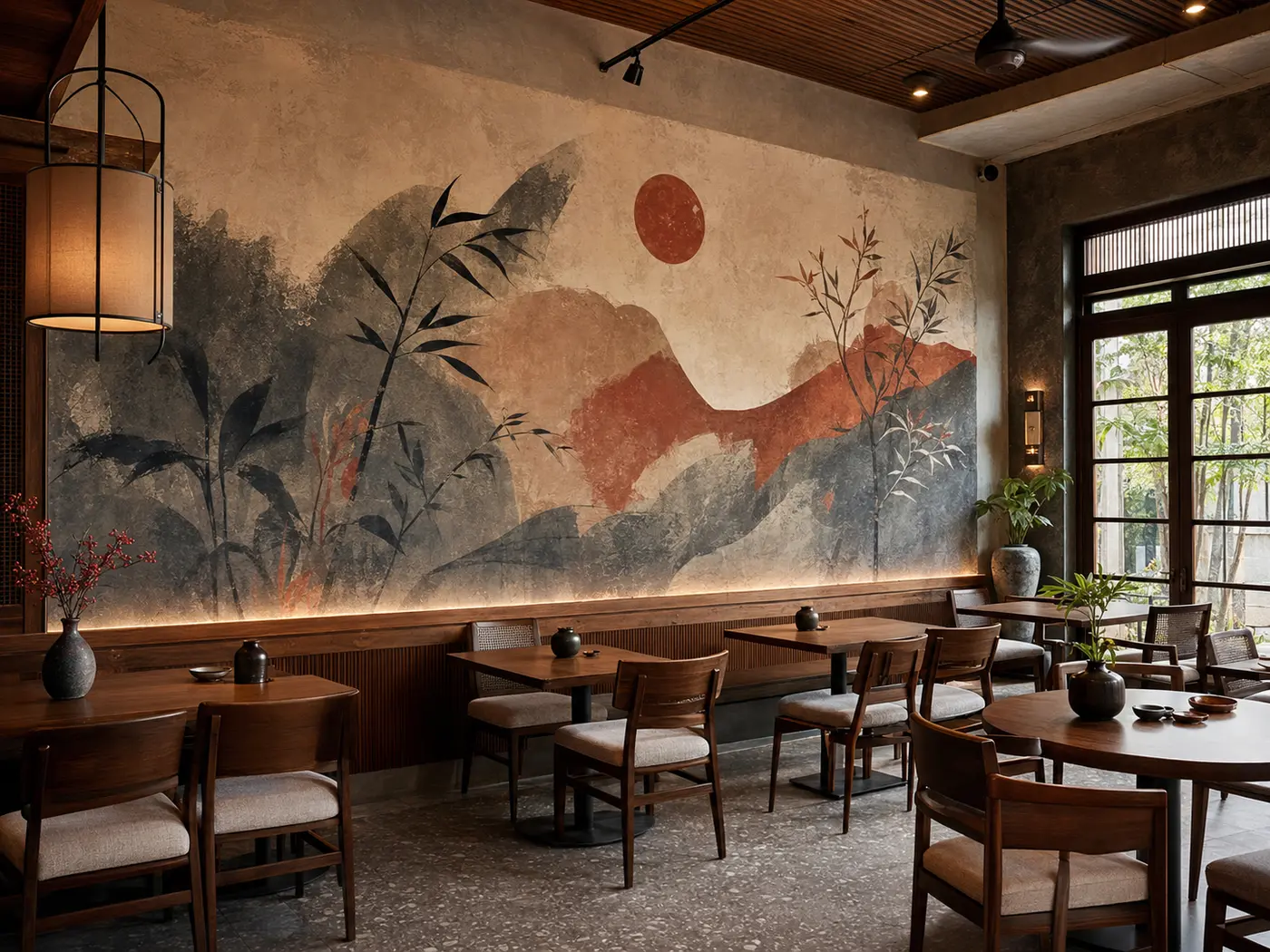 Tranh tường café và nhà hàng
